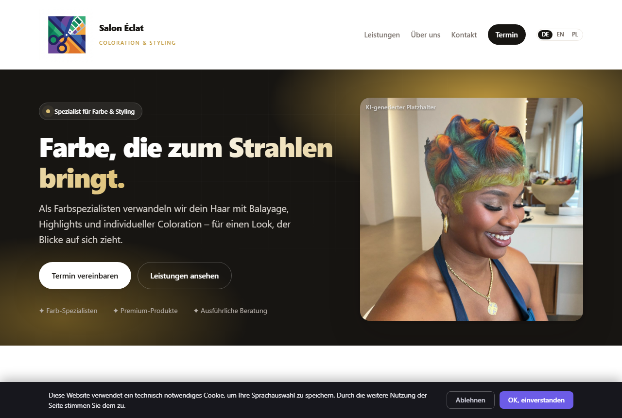Friseur · Coloration