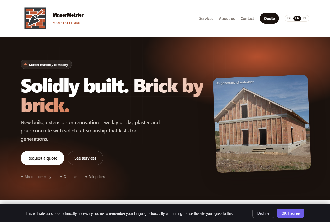 Bricklaying company