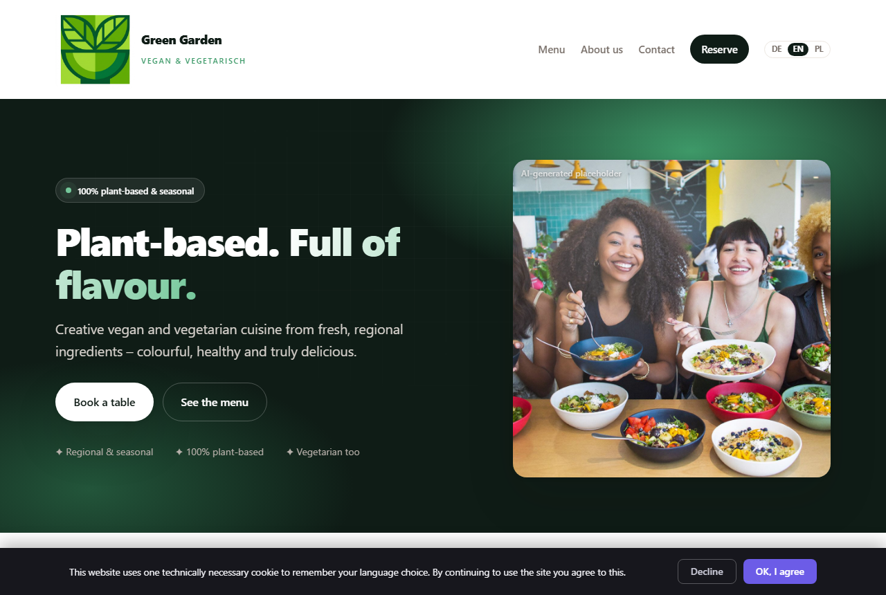 Restaurant · Vegan & Vegetarian